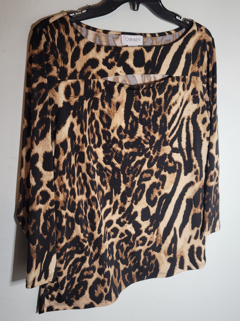 Women's Animal Print Skirt - Black & Tan
